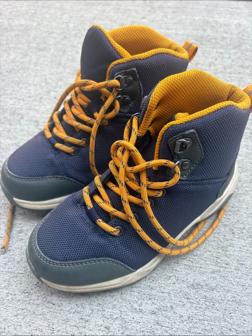 Target Kids Navy and Yellow Lace-Up Boot Sneakers